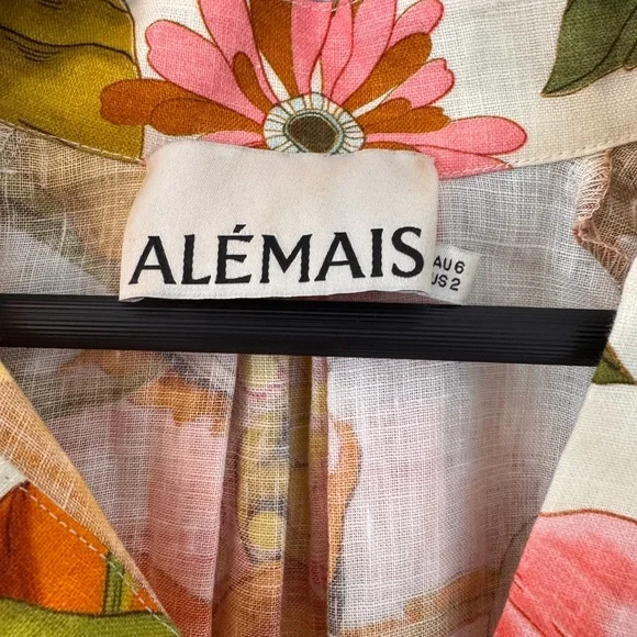 Alemais Floral Linen Midi - Picture 3 of 5